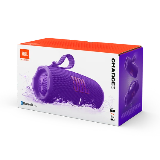 Caja del empaque de JBL Charge 6 color púrpura