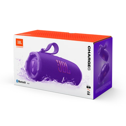 Caja del empaque de JBL Charge 6 color púrpura