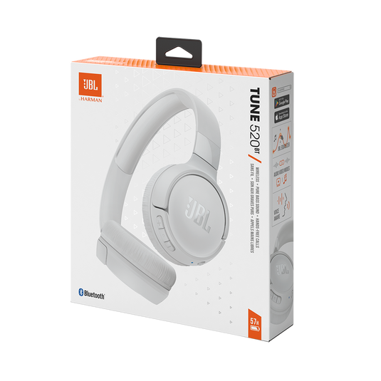 Audífonos JBL Tune 520BT vista trasera con almohadillas acolchadas