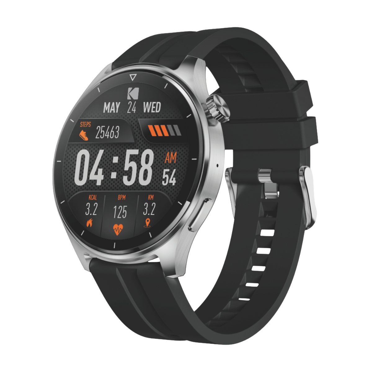 Kodak Reloj Inteligente Full Touch 1.45" Plateado, SW7202