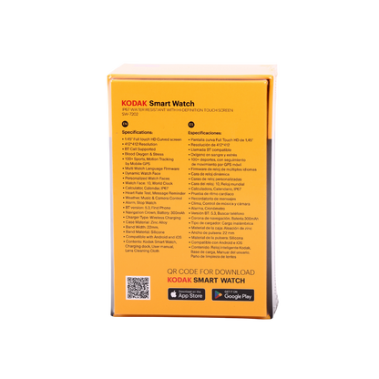 Kodak Reloj Inteligente Full Touch 1.45" Plateado, SW7202