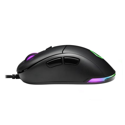 Mouse Gaming Sharkoon Light2 100 vista lateral izquierda con acabado negro