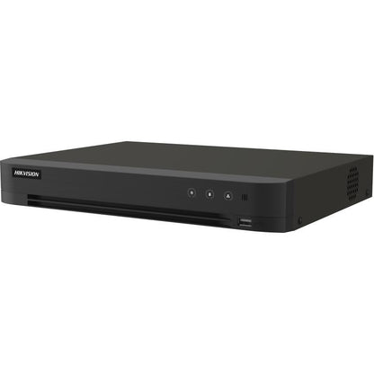 Interfaz de usuario DVR Hikvision en pantalla con menú de configuración