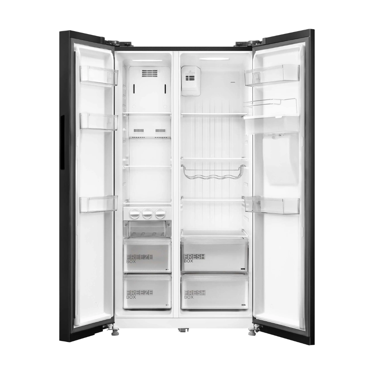 Refrigerador Side by Side Midea MDRS710FGM28W | 20PC | 555L | Inverter Quattro | Jazz Black | WiFi