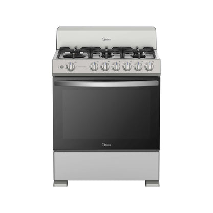 Midea Cocina de Gas 30" 6 Quemadores Plateada, MGS30FS1BIABGF-CA