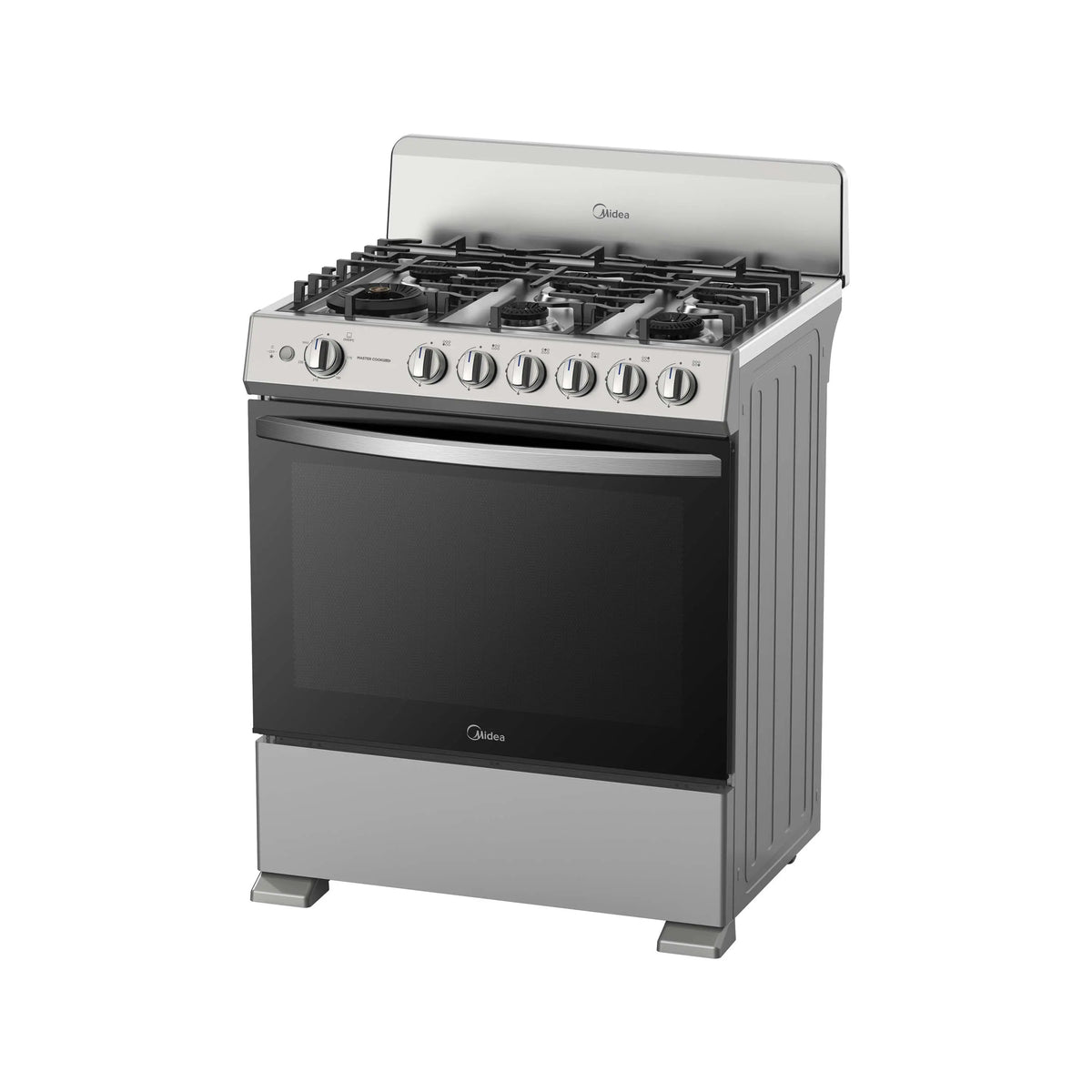 Midea Cocina de Gas 30" 6 Quemadores Plateada, MGS30FS1BIABGF-CA