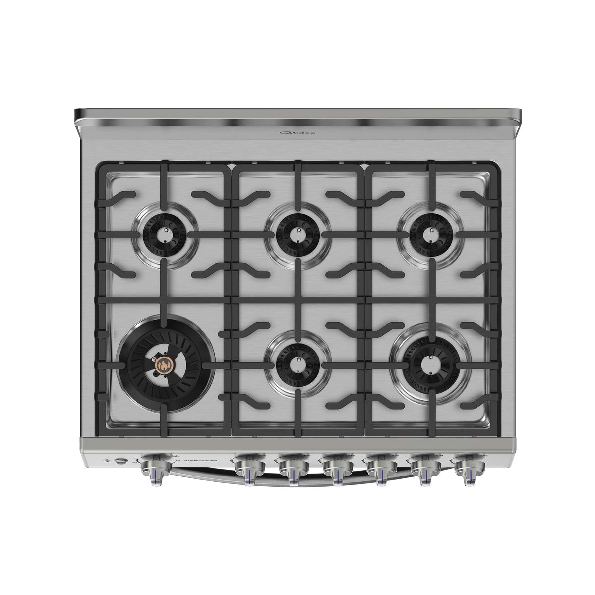 Midea Cocina de Gas 30" 6 Quemadores Plateada, MGS30FS1BIABGF-CA