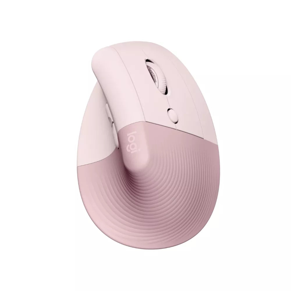Mouse ergonómico Lift vista superior mostrando botones y rueda