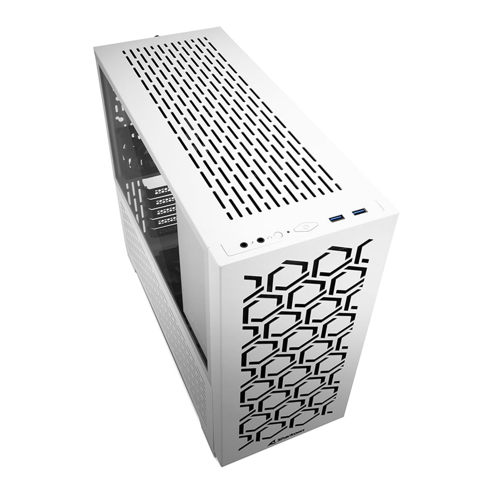 Case Sharkoon MS-Y1000 WH MATX | Media Torre | Blanco | Panel Lateral de Vidrio Templado