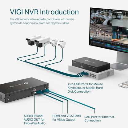 Grabadora NVR VIGI de 8 canales TP-Link, VIGI NVR1008H