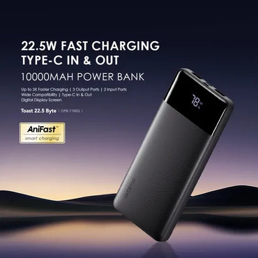 Oraimo Batería Externa 10000 mAh 22.5 W, OPB-7100Q