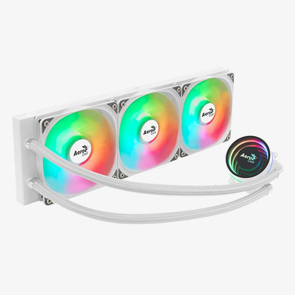 Enfriamiento Líquido RGB AeroCool Oasis L360 WH | 360mm | 3 en 1 | Blanco