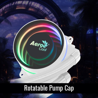 Enfriamiento Líquido RGB AeroCool Oasis L360 WH | 360mm | 3 en 1 | Blanco
