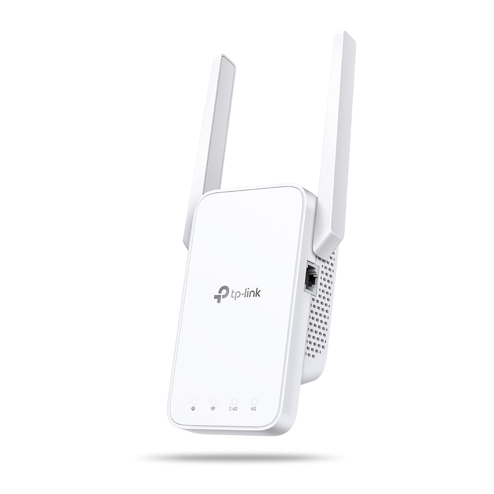Repetidor de señal TP-Link RE315 vista lateral mostrando antenas externas