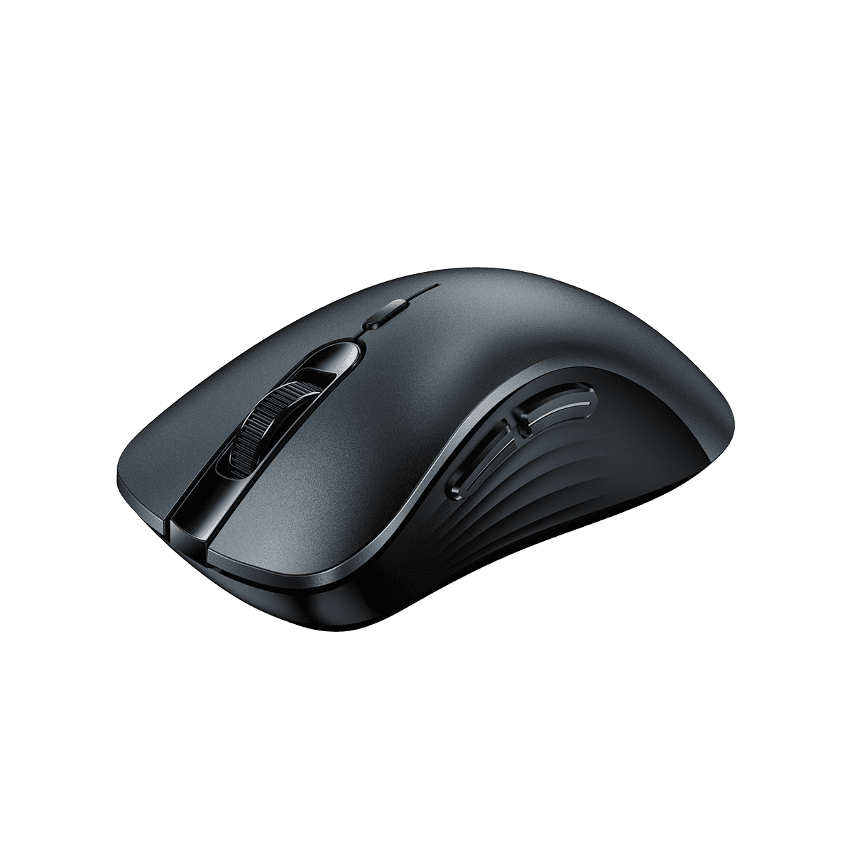 Mouse Genius RS2 Ergo 8100S gris vista superior con 6 botones y sensor óptico