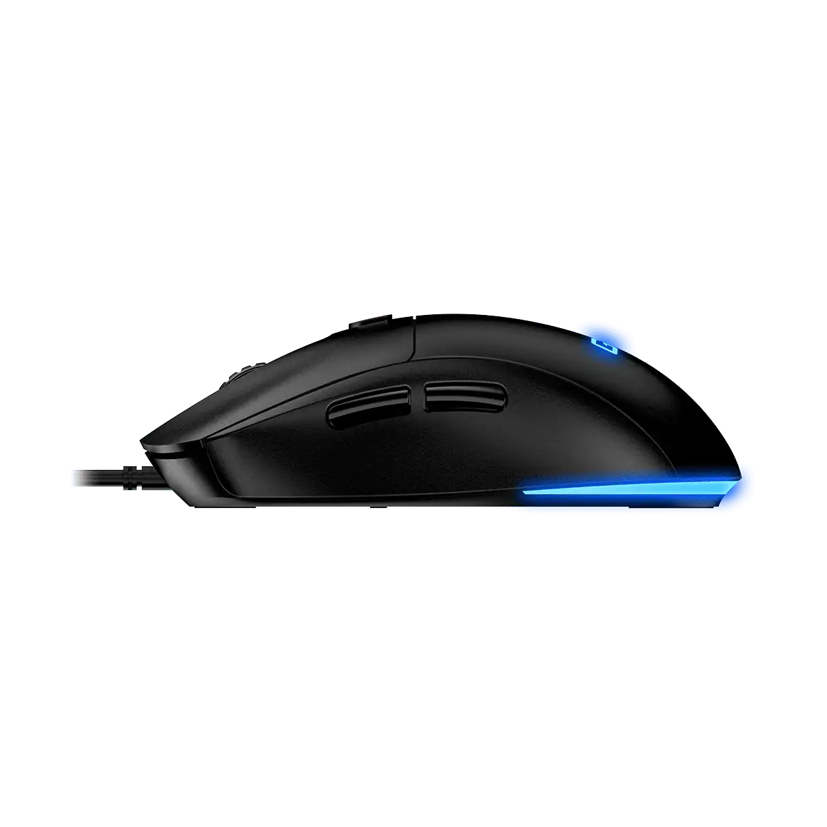 Mouse Gaming Genius Scorpion M500 vista trasera con conexión USB cable