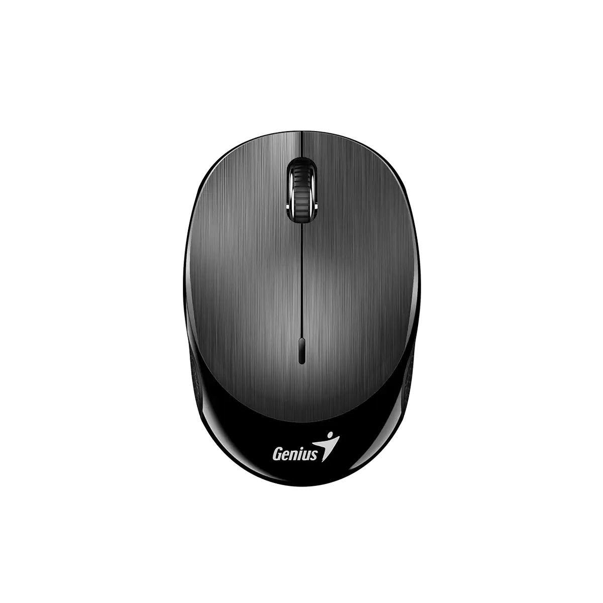 Mouse Genius NX-9000BT gris vista frontal con diseño compacto