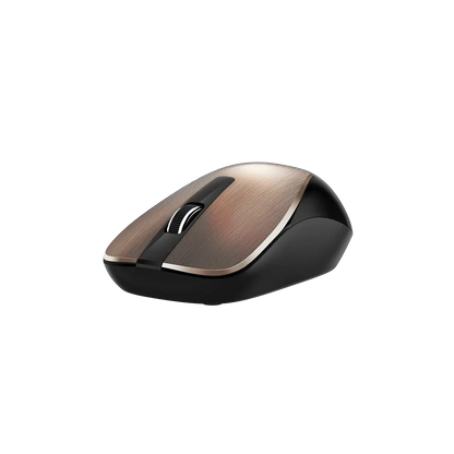 Mouse Genius NX-7015 café vista trasera con sensor óptico BlueEye y compartimento batería