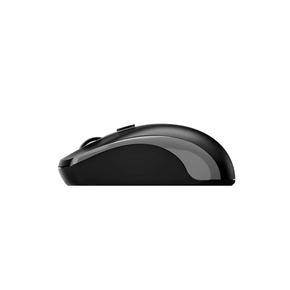 Mouse Genius ECO-8150 gris vista superior con rueda de desplazamiento