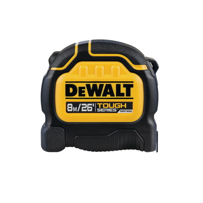 De Walt Cinta Métrica TOUGHSERIES™ 26 ft / 8 m x 1" con Imán Removible, DWHT36926S