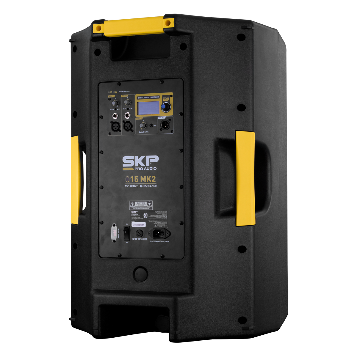SKP Q15 MK2 parlante profesional activo - detalle de manijas