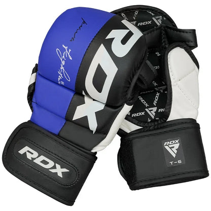 RDX Guantes de Sparring MMA Azul, T6