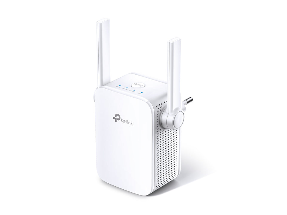 Amplificador WiFi TP-Link RE305 AC1200 vista frontal con indicadores LED