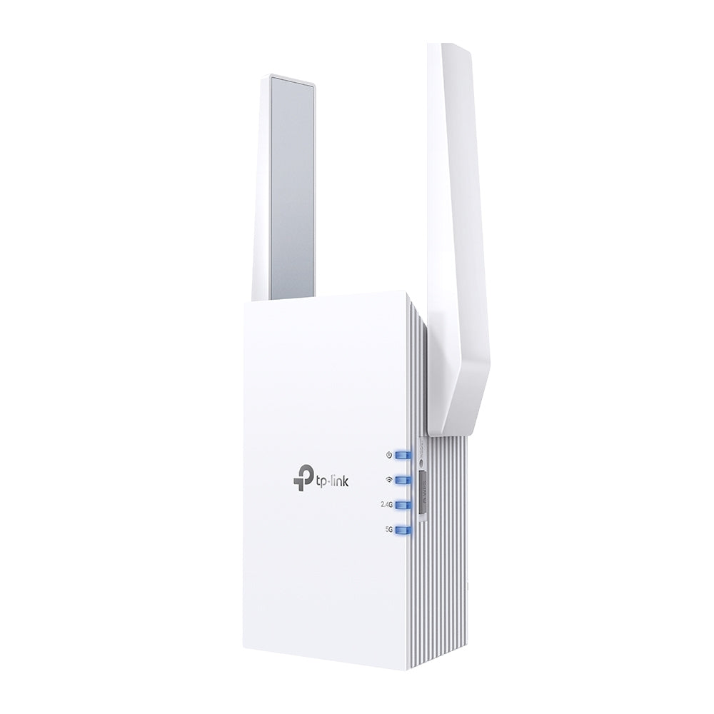 Repetidor WiFi TP-Link RE605X vista frontal con indicadores LED