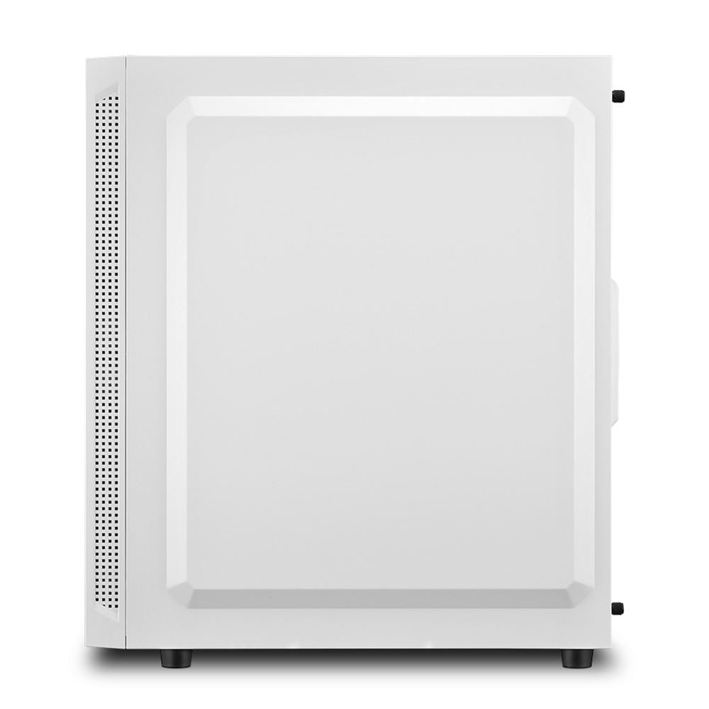 Case Sharkoon RGB Slider WH | ATX | Mid Tower | Línea RGB Frontal | Panel Lateral Vidrio Templado | Blanco