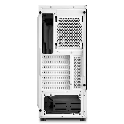 Case Sharkoon RGB Slider WH | ATX | Mid Tower | Línea RGB Frontal | Panel Lateral Vidrio Templado | Blanco