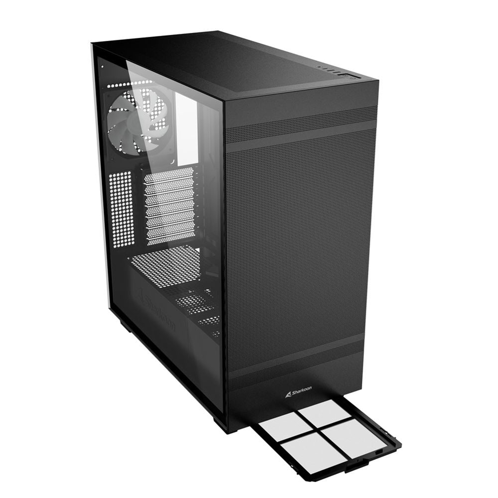 Case Sharkoon Rebel C50 RGB | ATX | Mid Tower | 4 Ventiladores RGB | Vidrio Templado | Negro