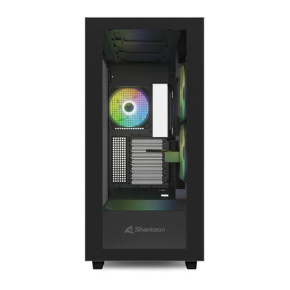 Case Sharkoon Rebel C60 RGB | ATX | Media Torre | Vidrio Templado | 4 Ventiladores RGB | Negro