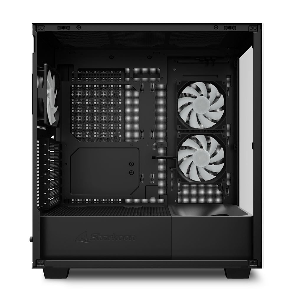 Case Sharkoon Rebel C60 RGB | ATX | Media Torre | Vidrio Templado | 4 Ventiladores RGB | Negro