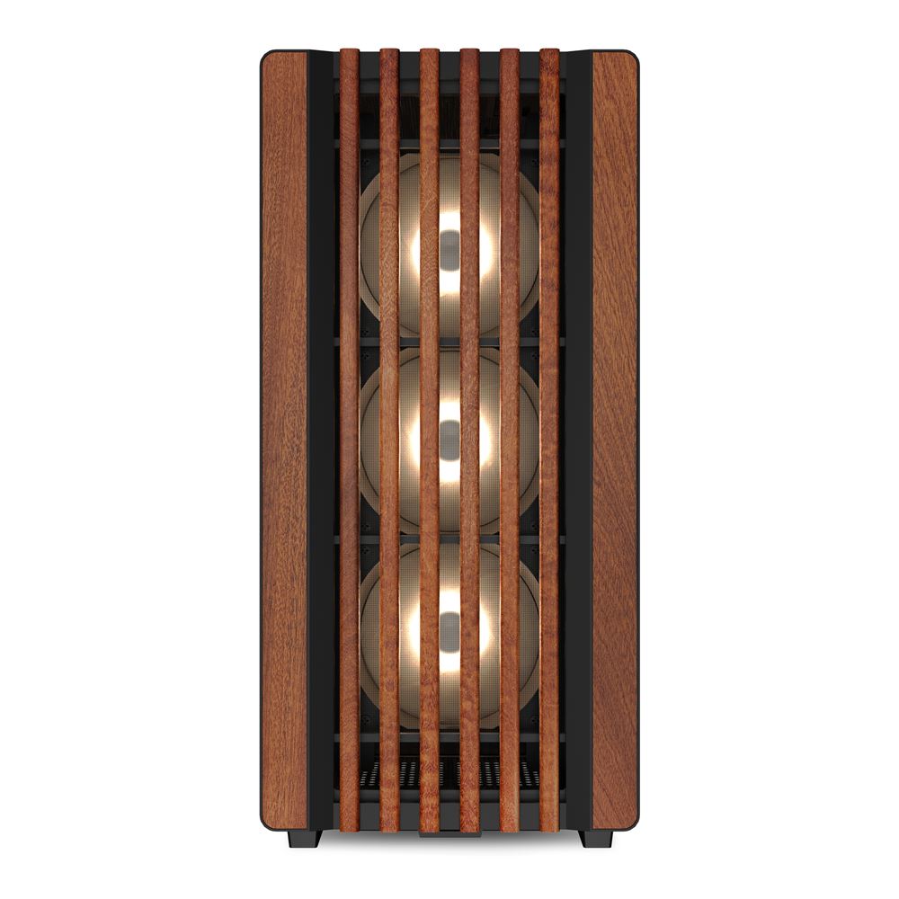 Case Sharkoon Rebel C70G RGB | ATX | Mid Tower | 4 Ventiladores RGB PWM | Frente de Madera | Vidrio Templado | Negro