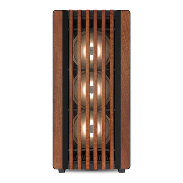 Case Sharkoon Rebel C70G RGB | ATX | Mid Tower | 4 Ventiladores RGB PWM | Frente de Madera | Vidrio Templado | Negro