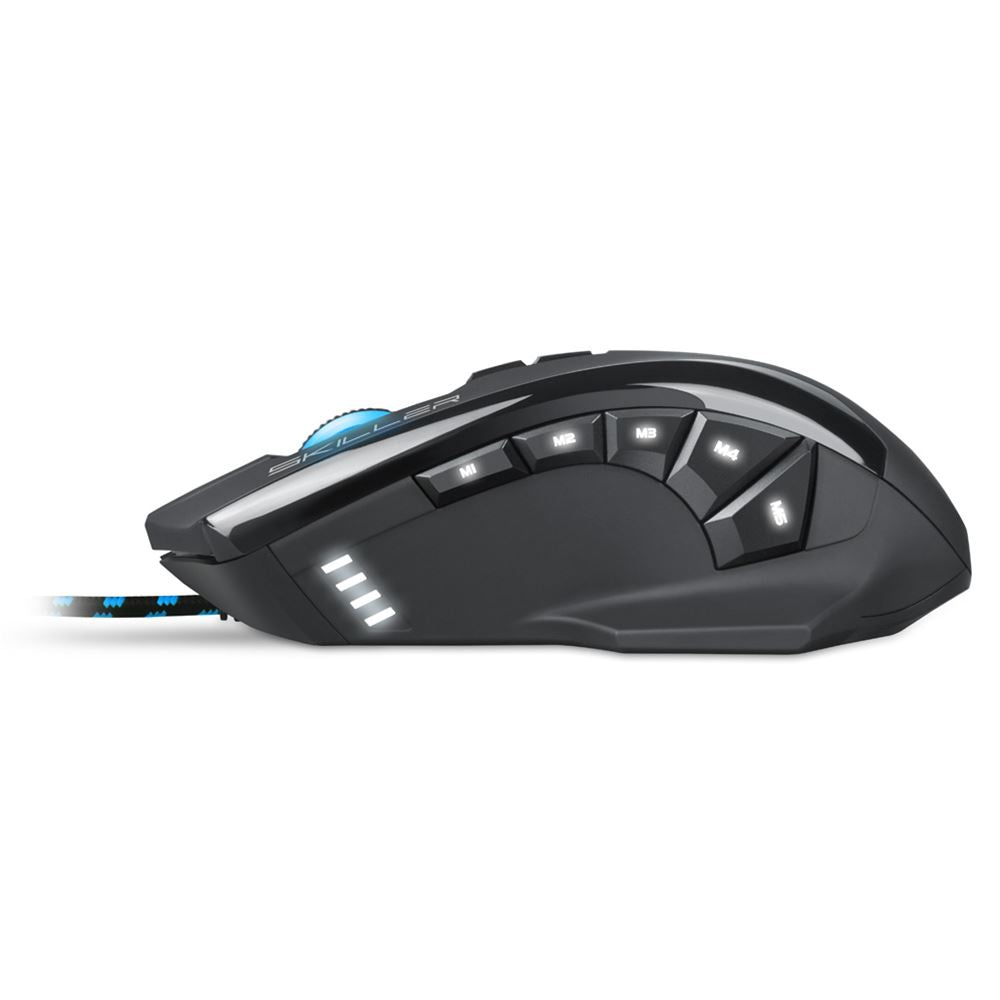 Mouse Gaming RGB Sharkoon Skiller SGM1 | Alámbrico | Sensor Láser 16000 DPI | Personalizable | Negro