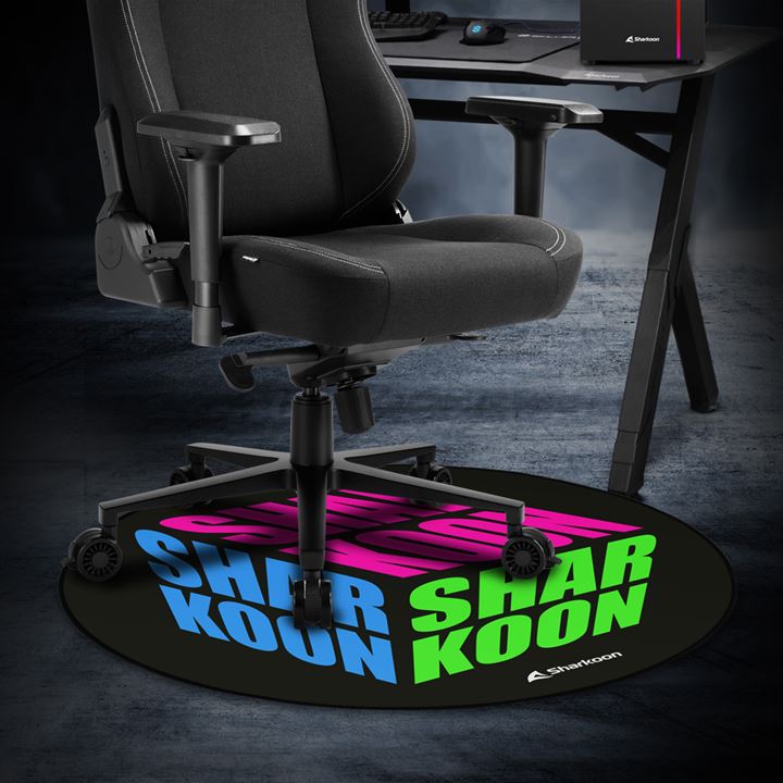 Alfombrilla Sharkoon para Silla SFM11 Cube | Protección de Suelo | Diseño Antideslizante | Negro
