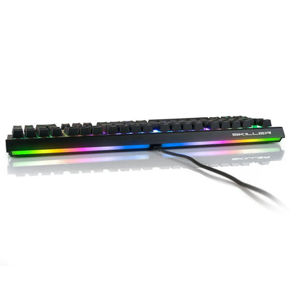 Detalle de teclas del teclado gaming SGK60 con layout español y cable USB