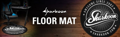 Alfombrilla Sharkoon para Silla | Protección de Suelo | Antideslizante | Redonda | 120cm | Negra