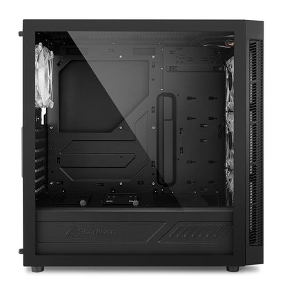Case Sharkoon Gaming TG5 Pro RGB | Media Torre | Panel de Vidrio Templado | 3 Ventiladores RGB | Negro