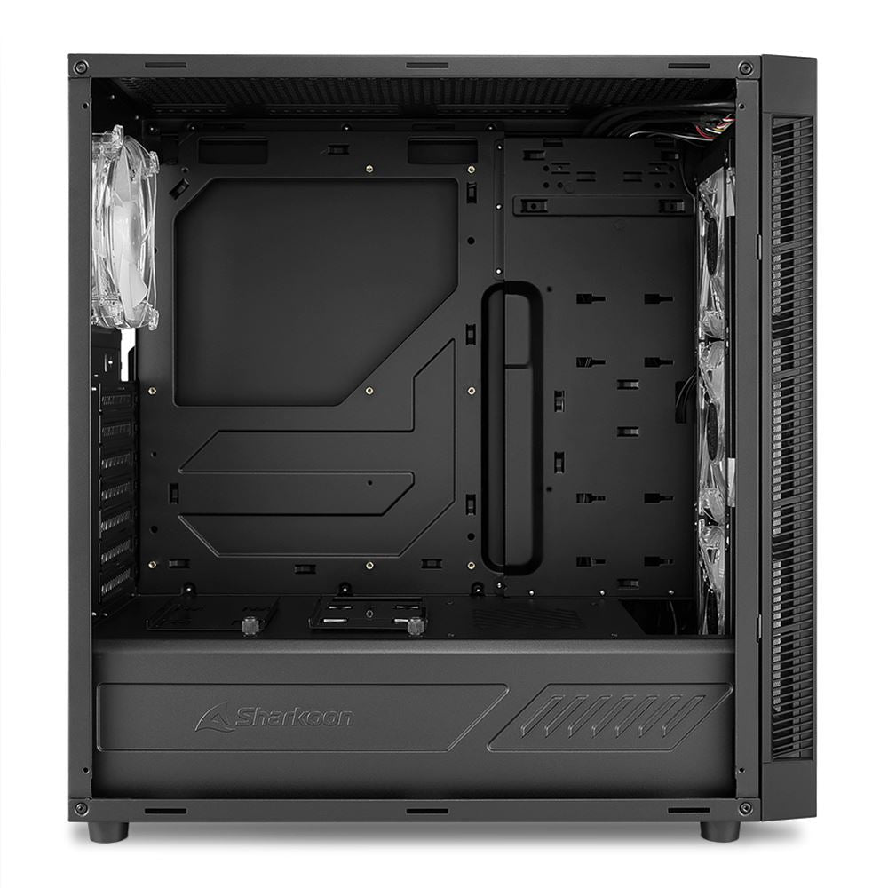 Case Sharkoon Gaming TG5 Pro RGB | Media Torre | Panel de Vidrio Templado | 3 Ventiladores RGB | Negro