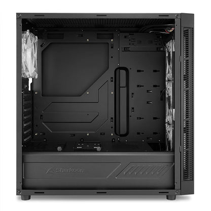 Case Sharkoon Gaming TG5 Pro RGB | Media Torre | Panel de Vidrio Templado | 3 Ventiladores RGB | Negro