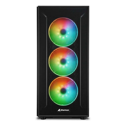 Case Sharkoon TG6M RGB | ATX | Mid Tower | 4 Ventiladores RGB | Vidrio Templado | Negro