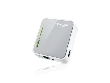 Router TP-Link TL-MR3020 vista lateral mostrando conectores y botones