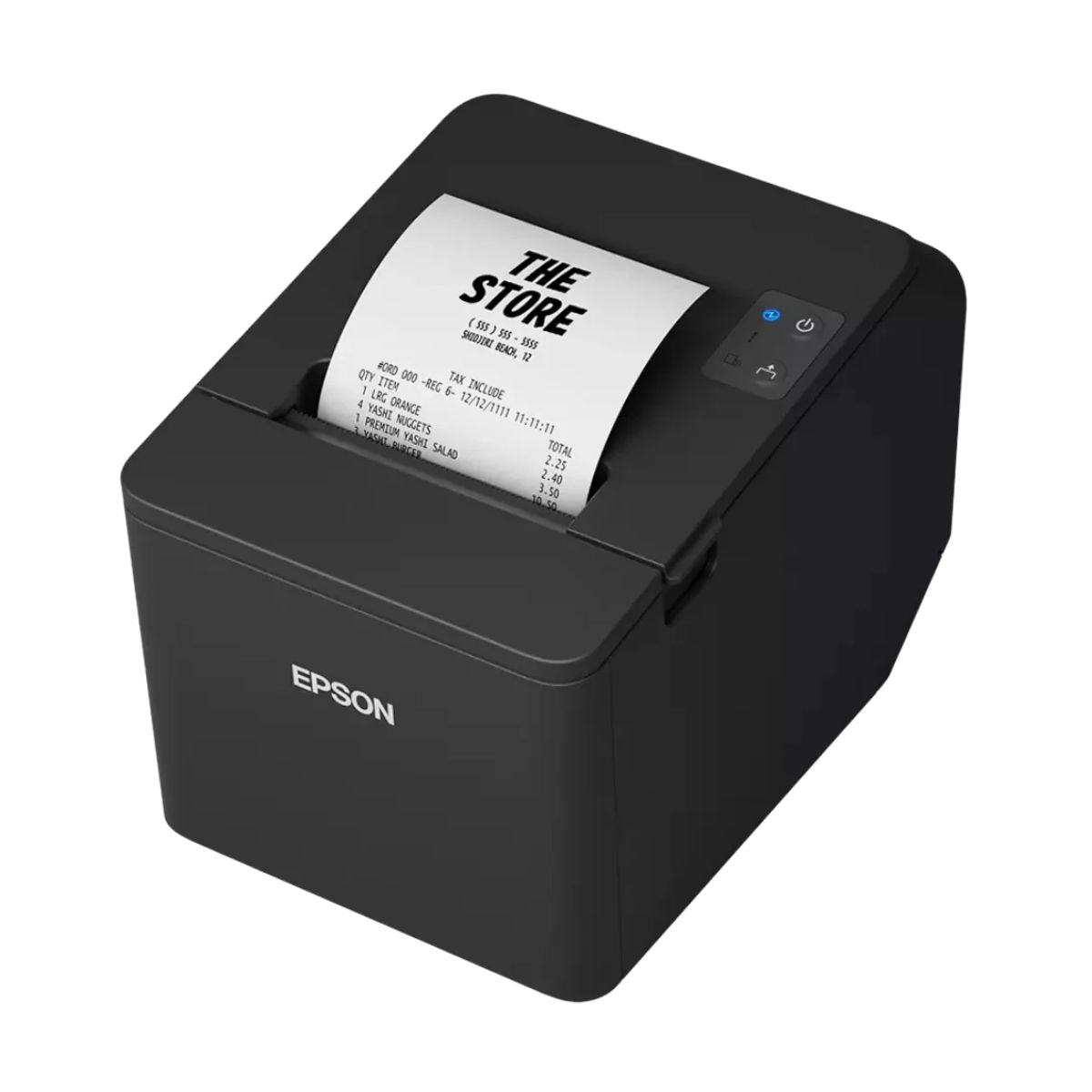 Impresora térmica Epson TM-T20IV vista frontal para recibos y tickets POS