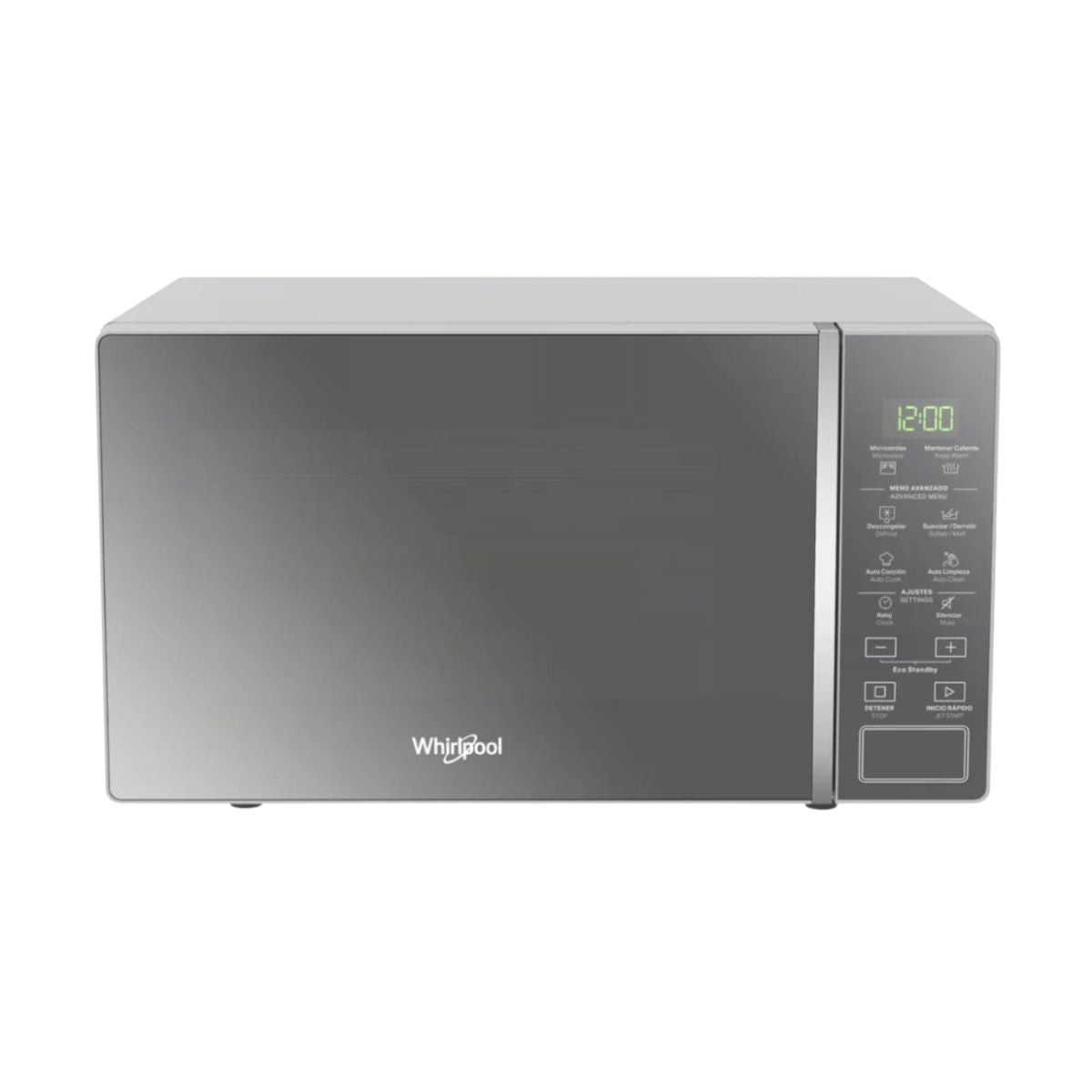 Microondas Whirlpool WM1807D | 0.7 pies | Acabado espejo | Plateado