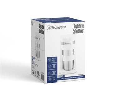Cafetera Individual Westinghouse WKCMGO11WH | Blanca | Incluye Mug Térmico