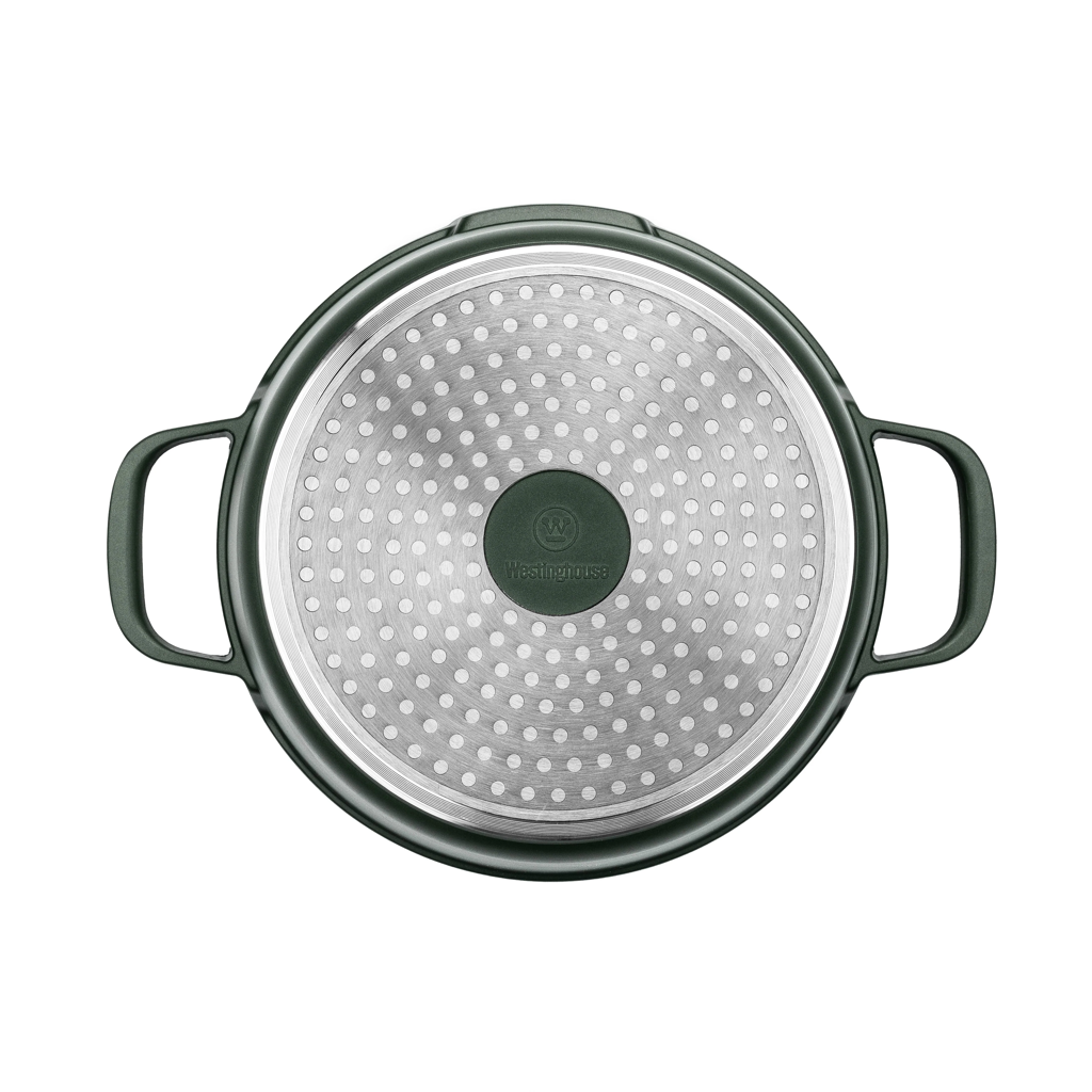 Cacerola Westinghouse Performance Verde WCCC0095028SG | 28 cm | Aluminio fundido | Recubrimiento QuanTanium