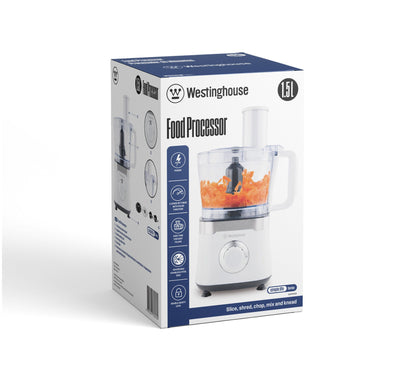 Bowl transparente 1.5L del procesador Westinghouse con cuchillas de acero