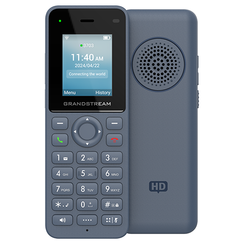 Teléfono IP inalámbrico con conectividad WiFi Dual Band y soporte para 2 líneas SIP. Ideal para entornos empresariales.\
